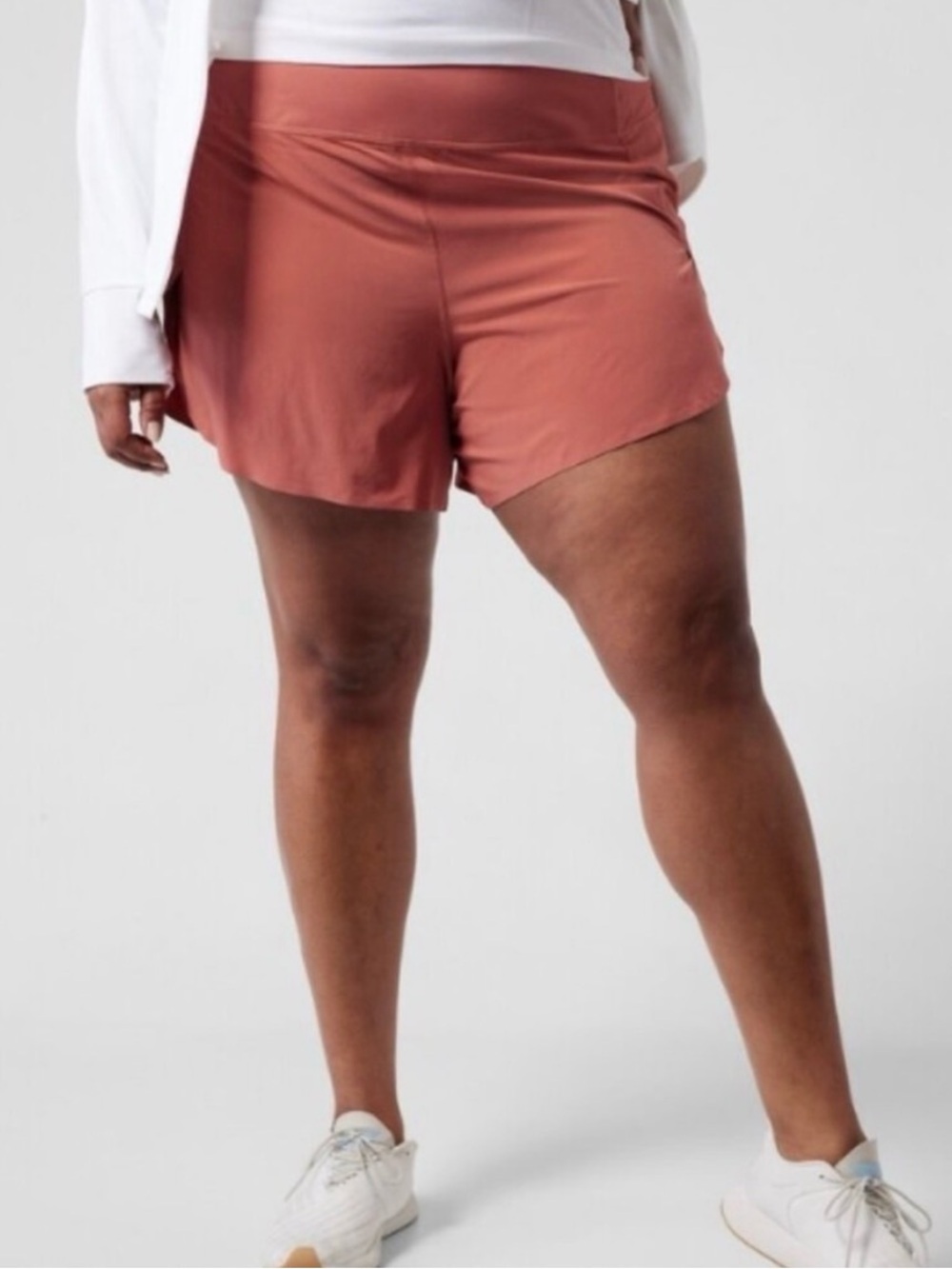 athleta run with it 4.5” shorts burnt orange
